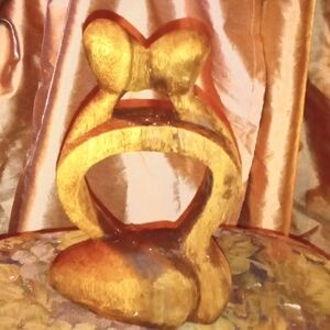 Indonesian hand carved lovers kissing wooden statue.vintage